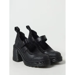 Black Leather Platform Pumps