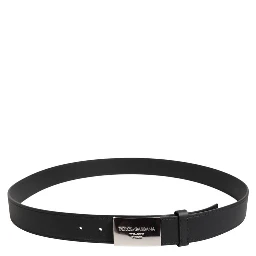 Black Calfskin Regular Belt