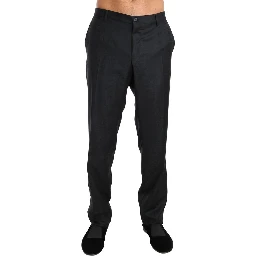 Gray Cotton Dress Pants
