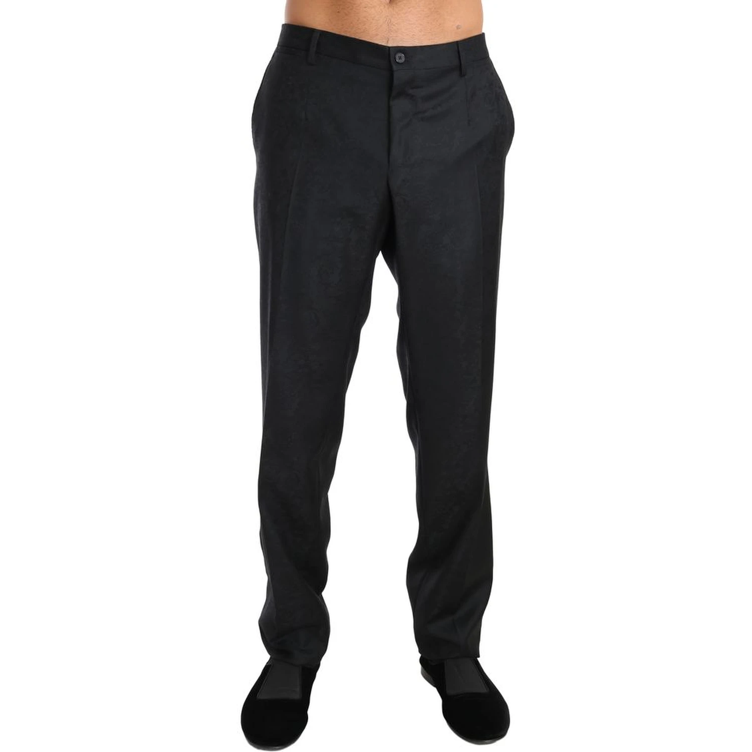 Gray Cotton Dress Pants