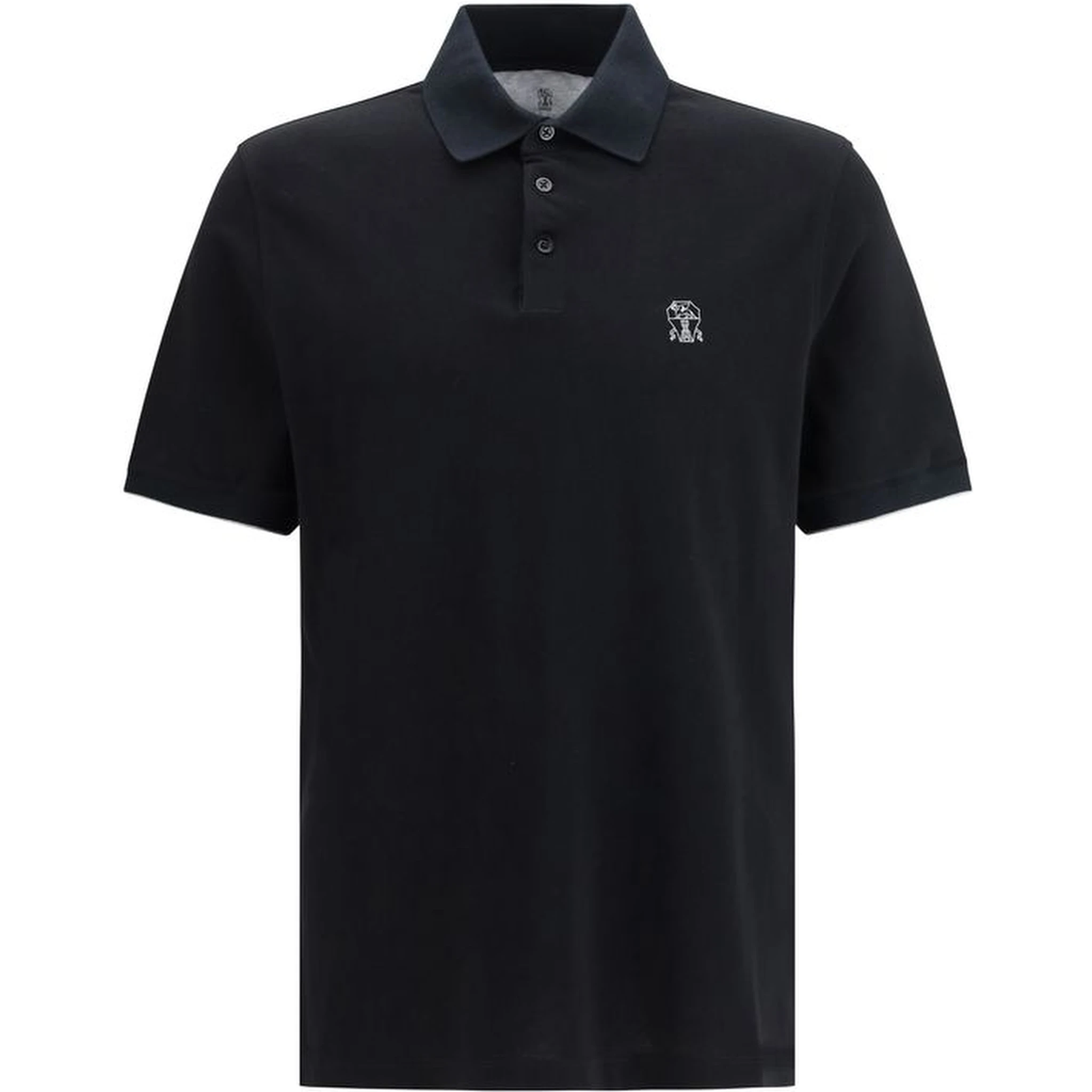 Black Cotton Polo Shirt