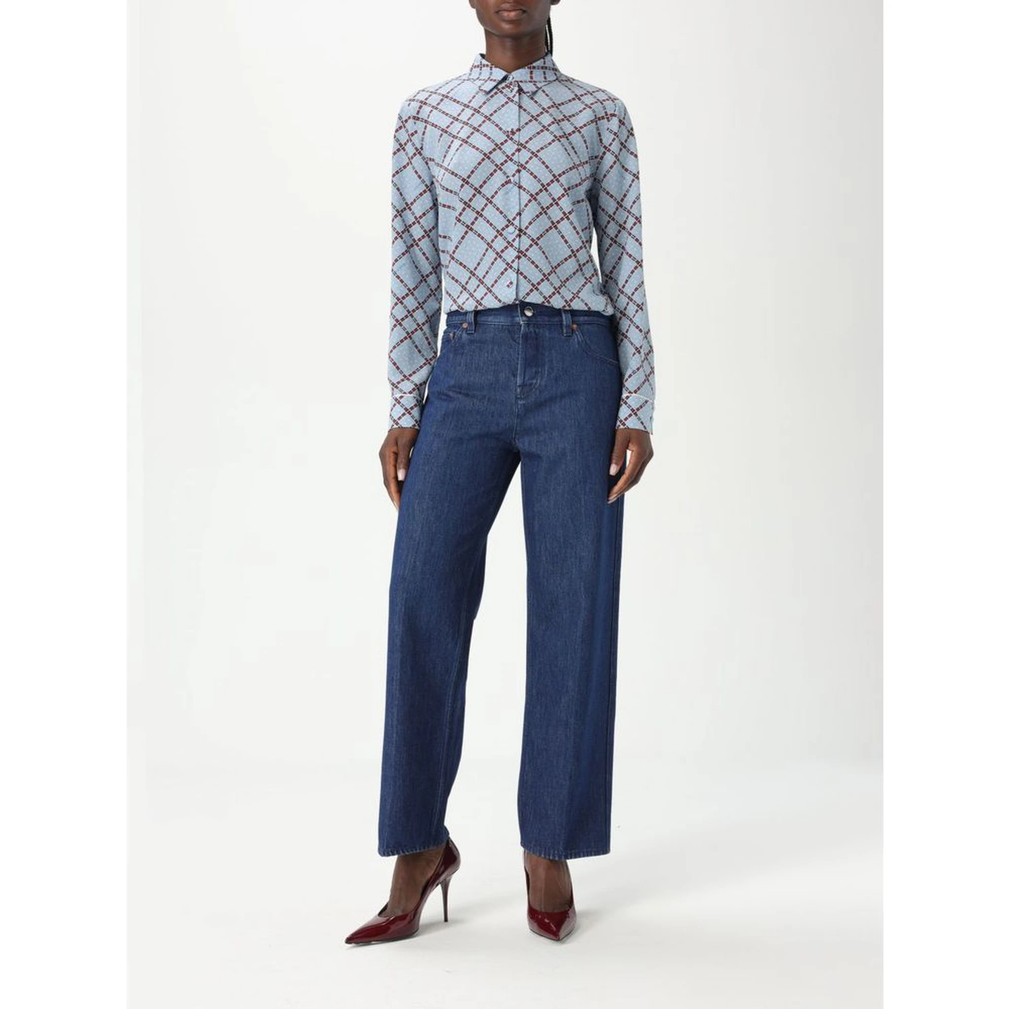 جينز قطني أزرق