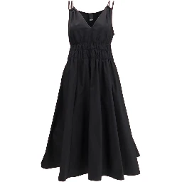 Black Cotton Casual Dress