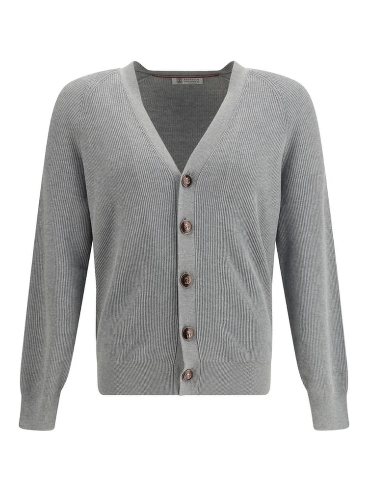 Gray Cotton Cardigan