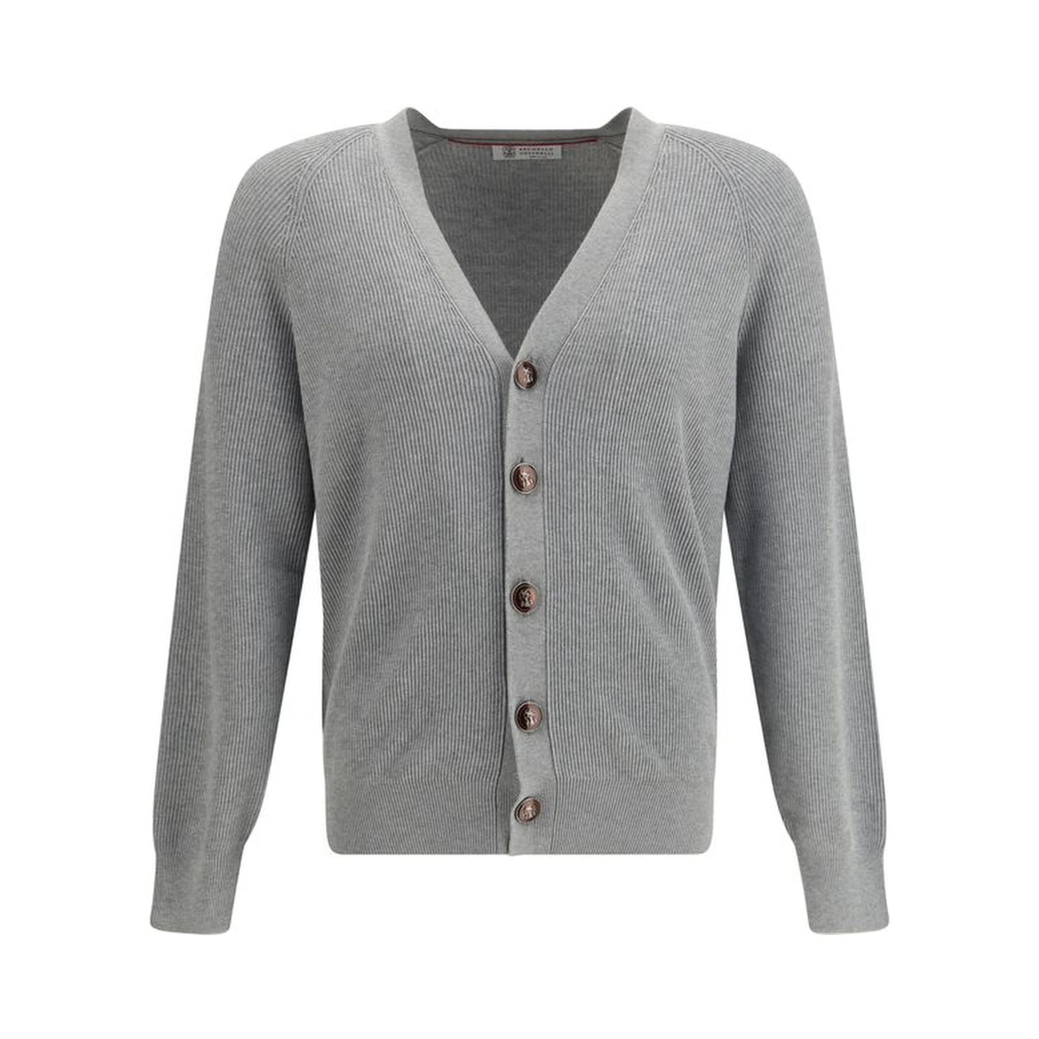 Gray Cotton Cardigan