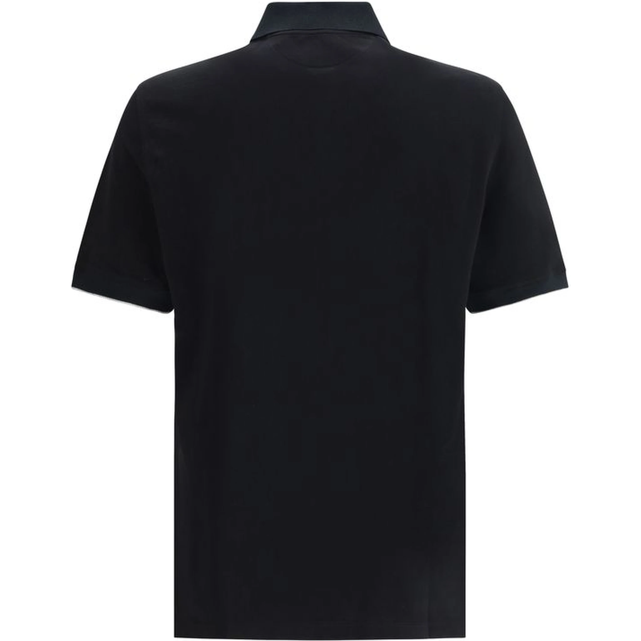 Black Cotton Polo Shirt