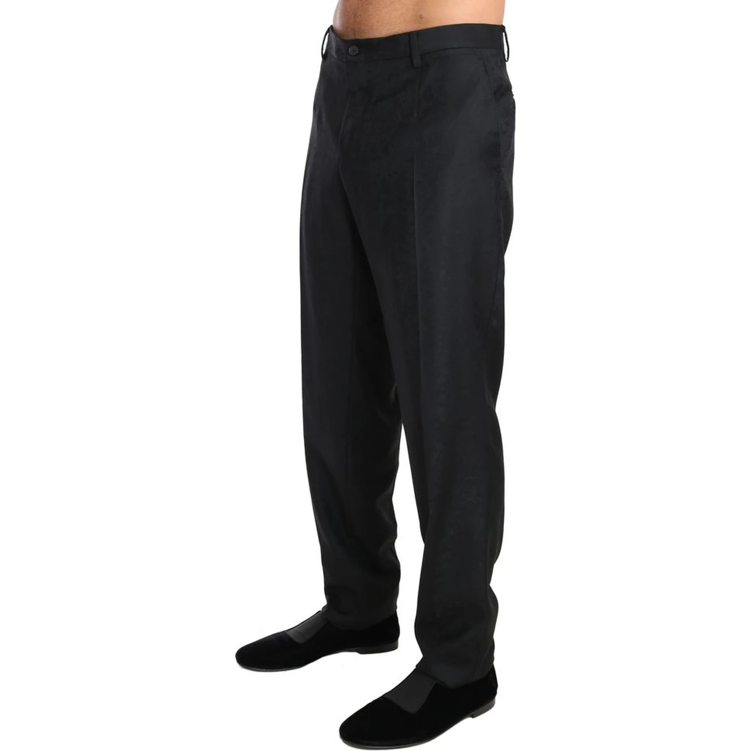 Gray Cotton Dress Pants