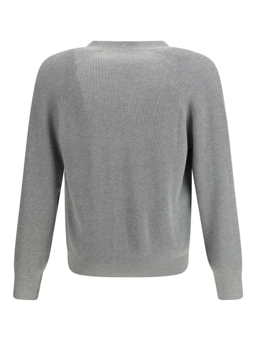 Gray Cotton Cardigan