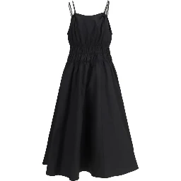 Black Cotton Casual Dress