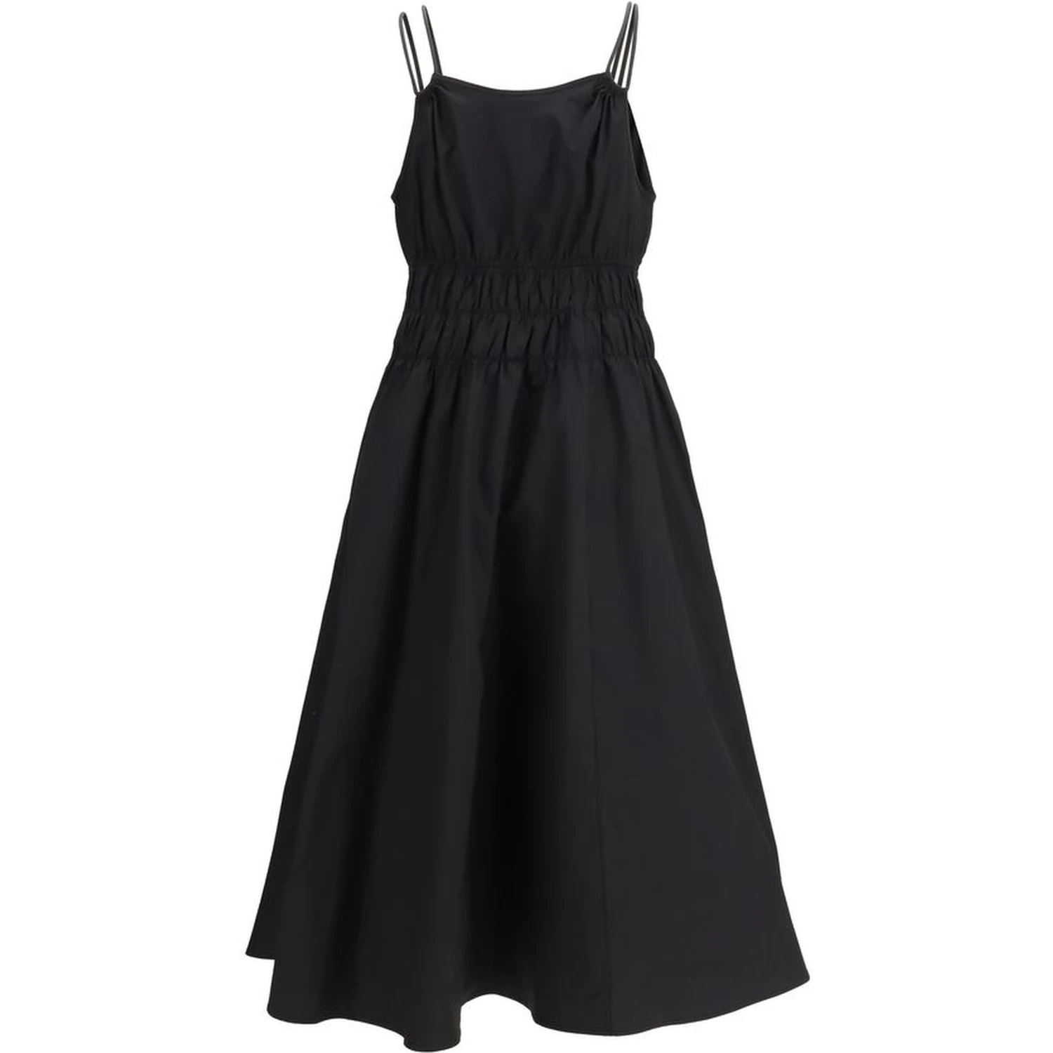 Black Cotton Casual Dress