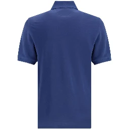 Blue Cotton Polo Shirt