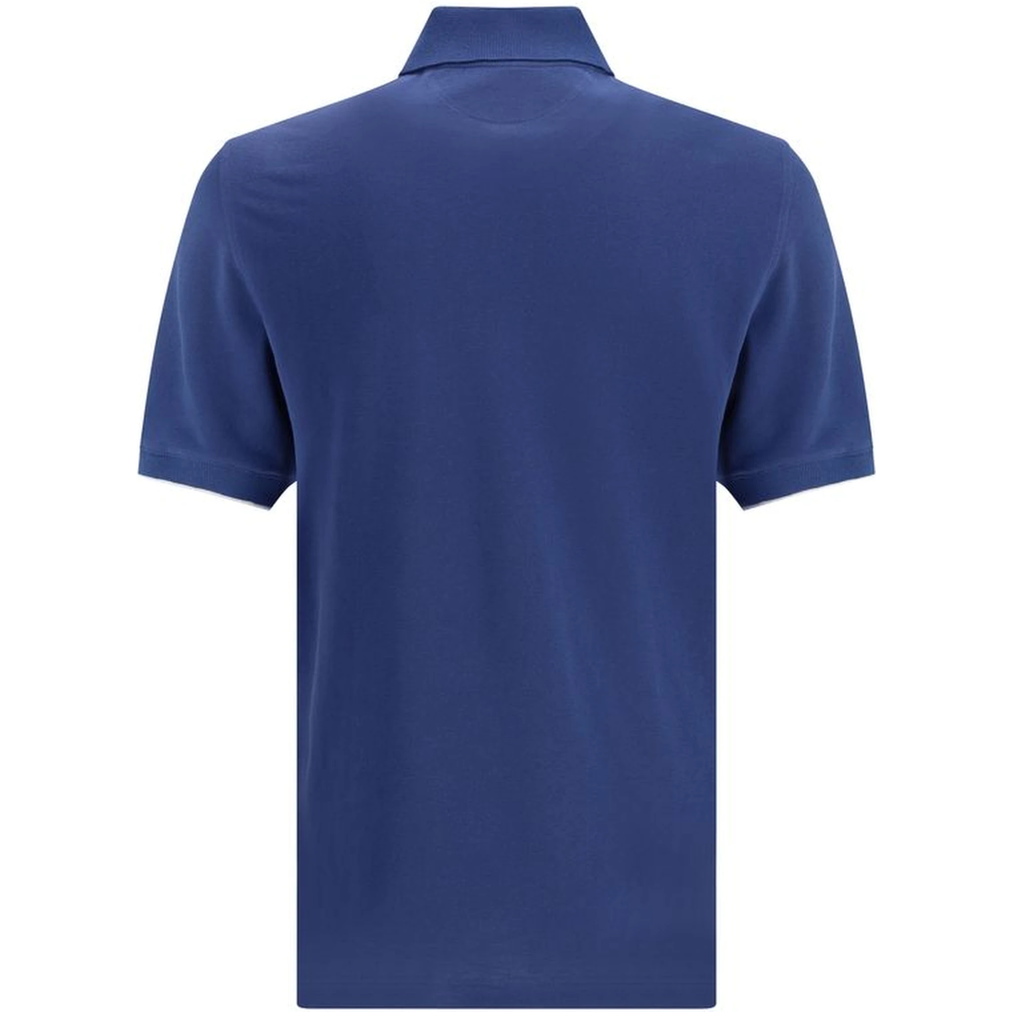 Blue Cotton Polo Shirt