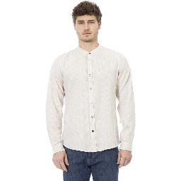 White Rayon Long Sleeve T-Shirt