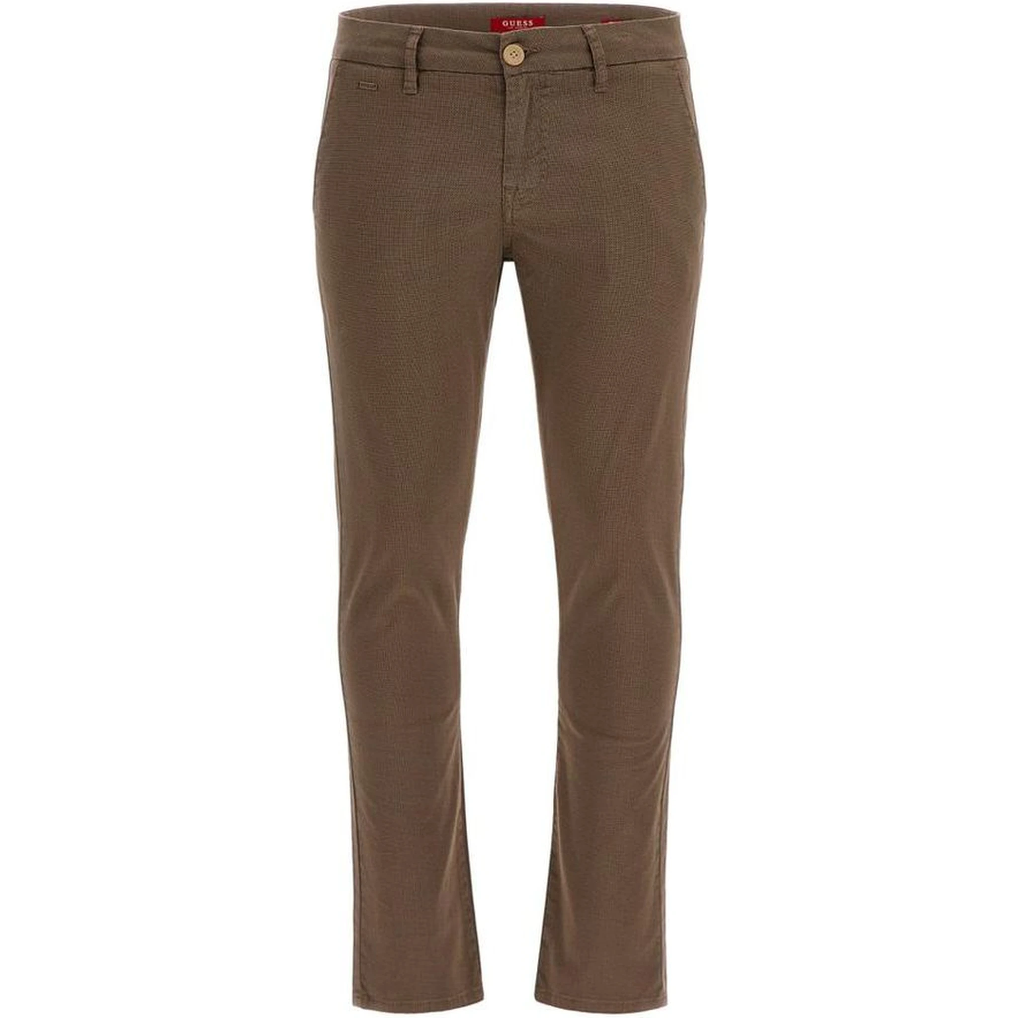 Yellow Cotton Casual Pants