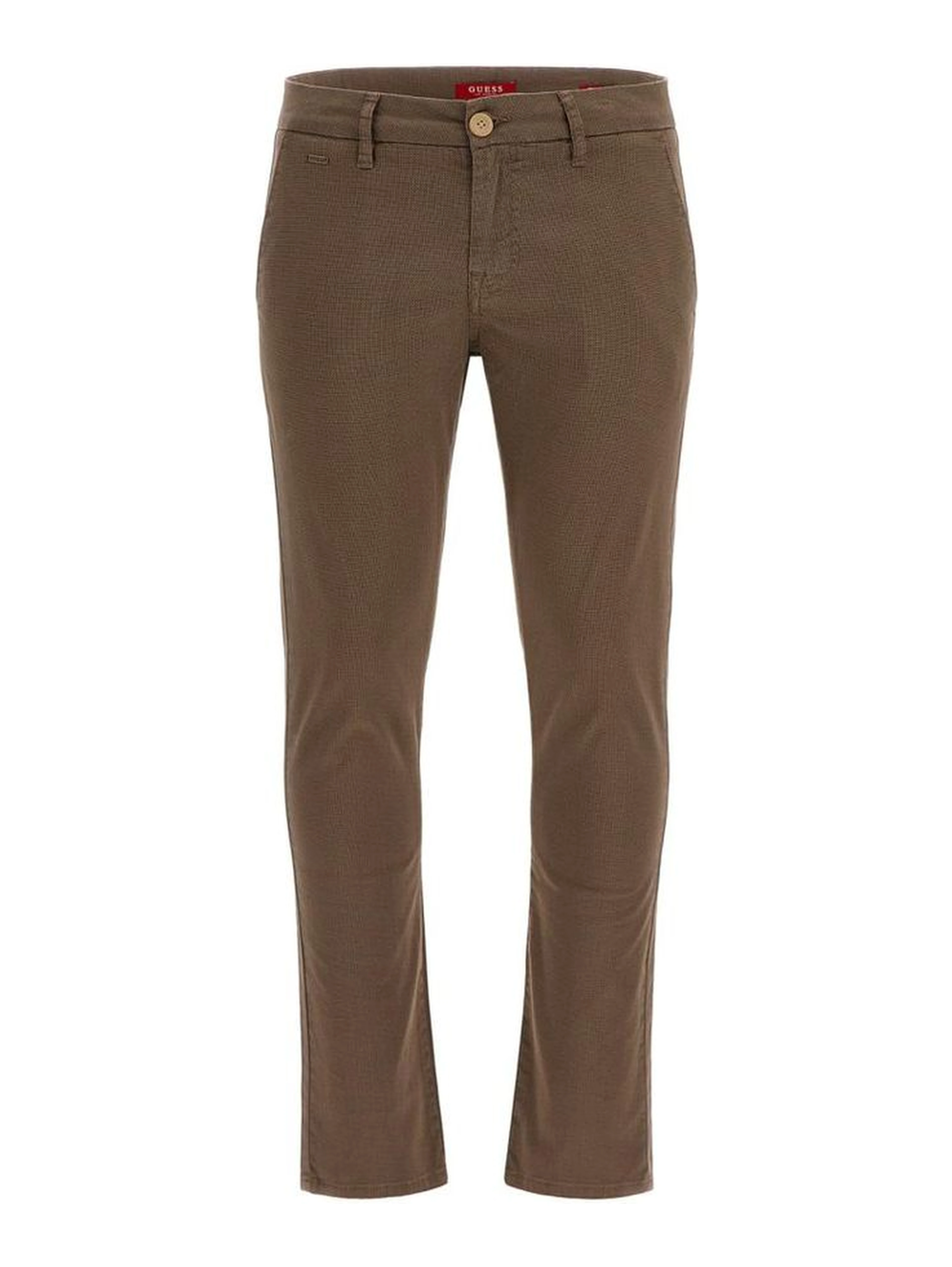 Yellow Cotton Casual Pants