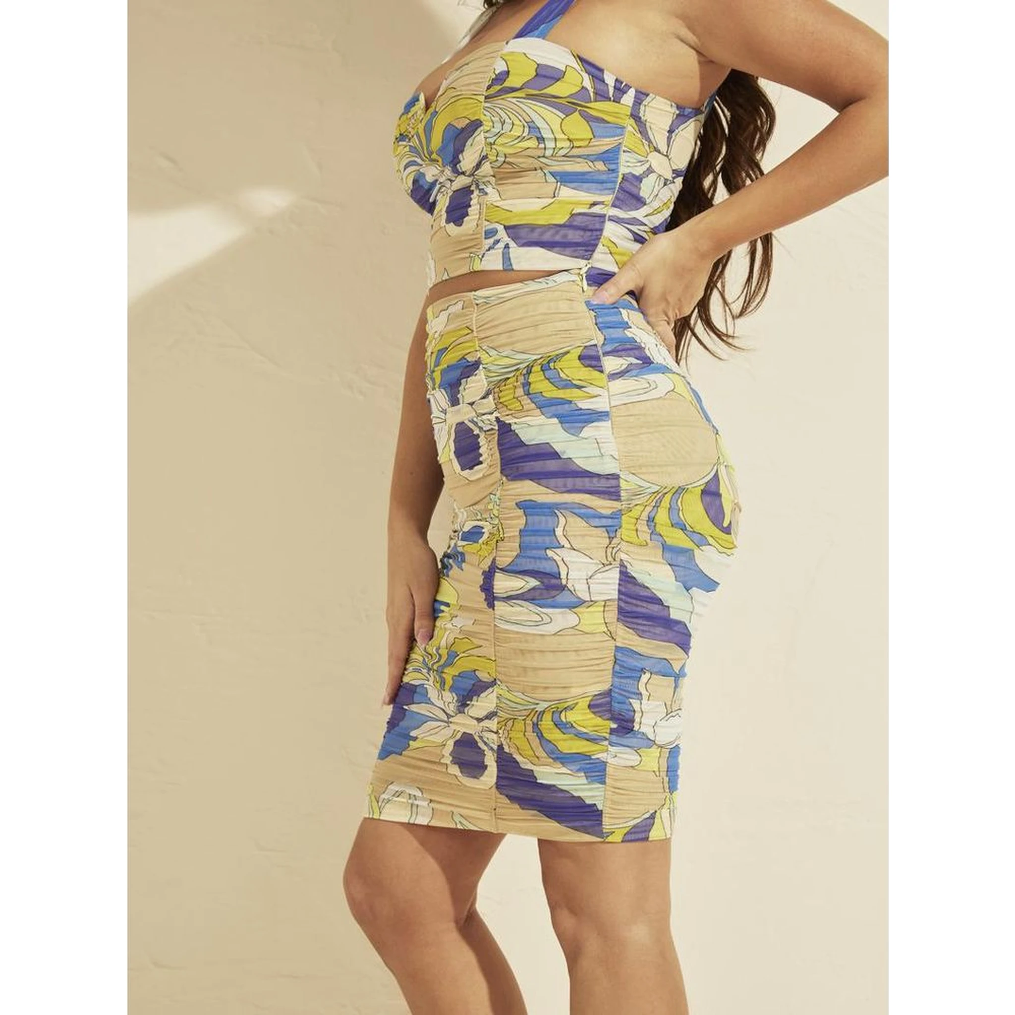 Multicolor Polyamide Mini Skirt