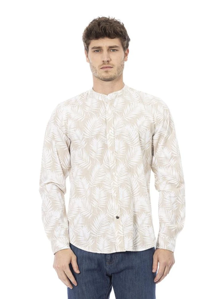 Cream Cotton Long Sleeve T-Shirt