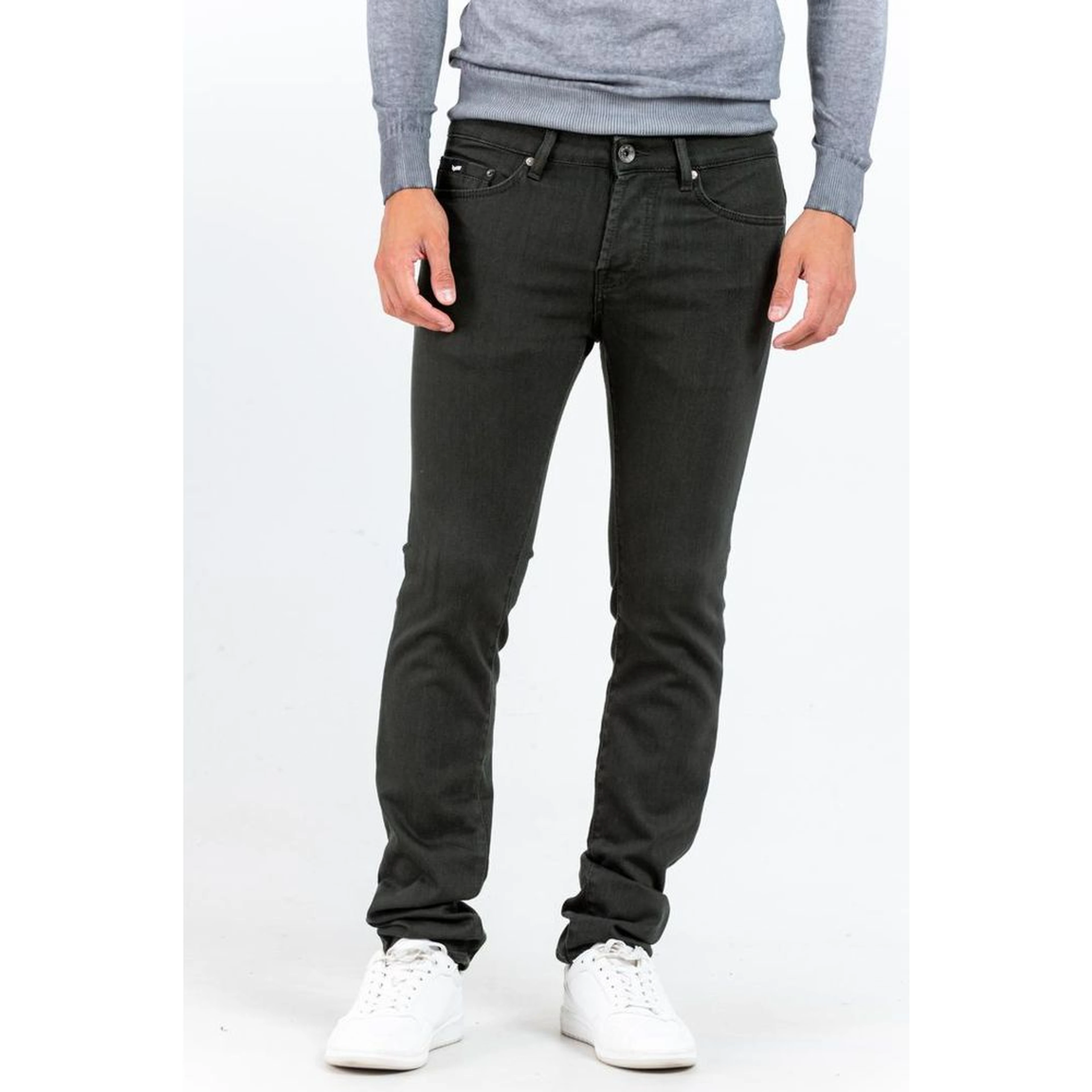 Green Cotton Skinny Jeans
