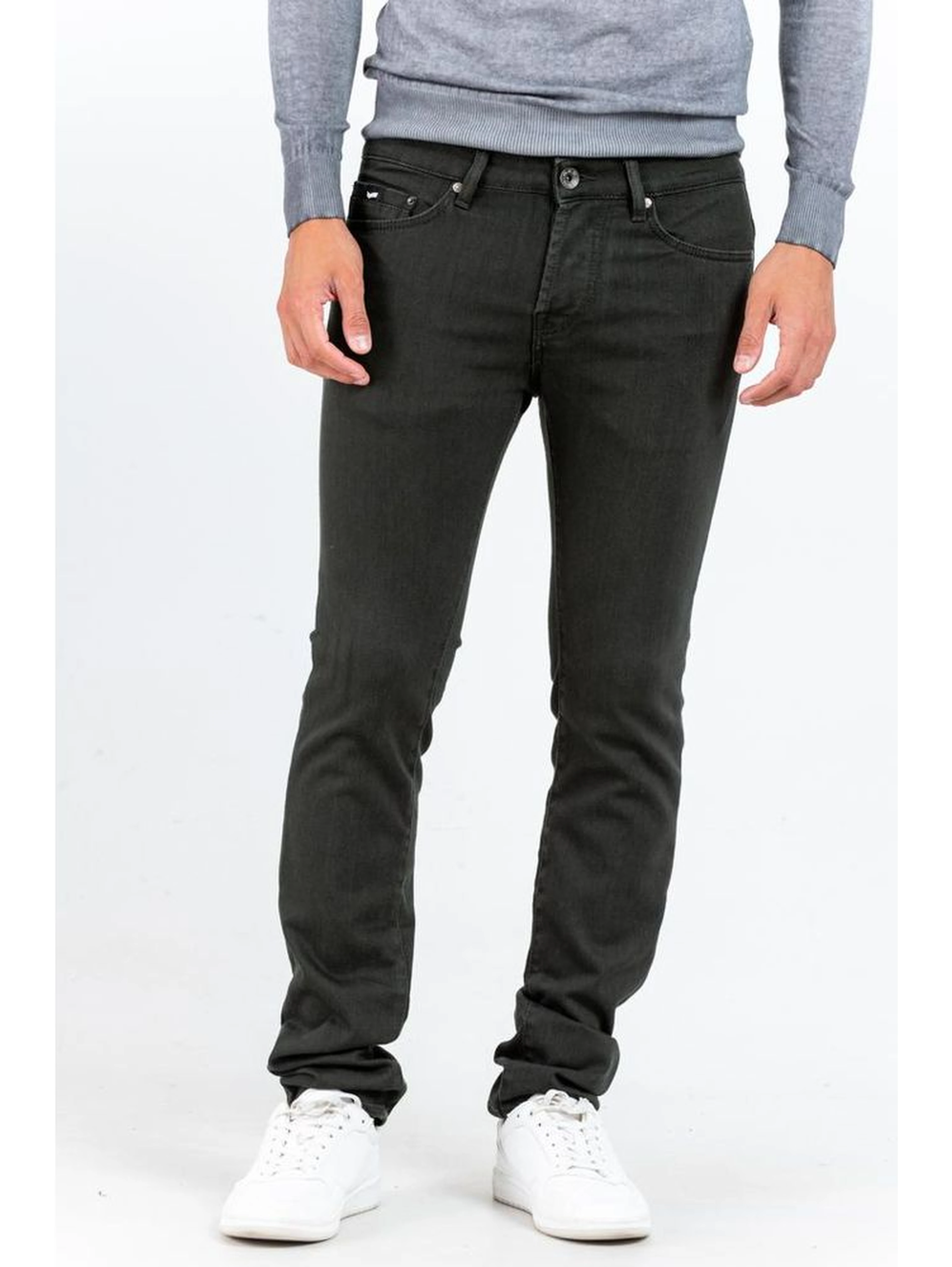 Green Cotton Skinny Jeans