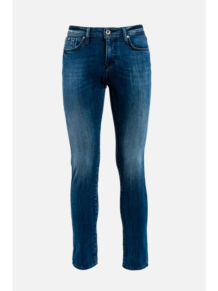 Blue Cotton Slim Fit Jeans