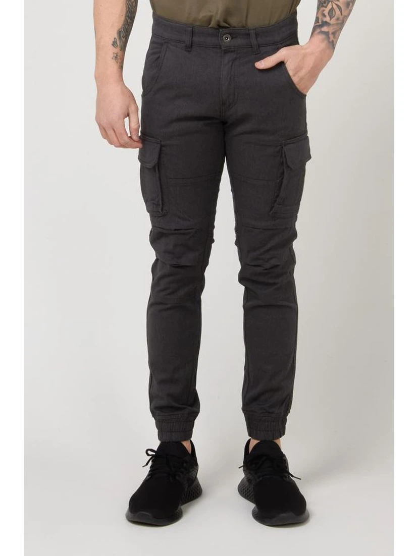 Brown Cotton Cargo Pants