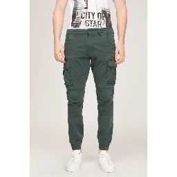 Green Cotton Cargo Pants