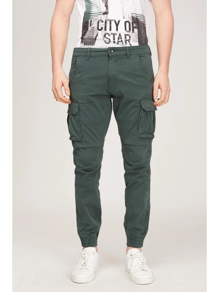Green Cotton Cargo Pants
