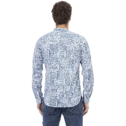 Blue Cotton Long Sleeve T-Shirt