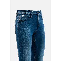 Blue Cotton Slim Fit Jeans