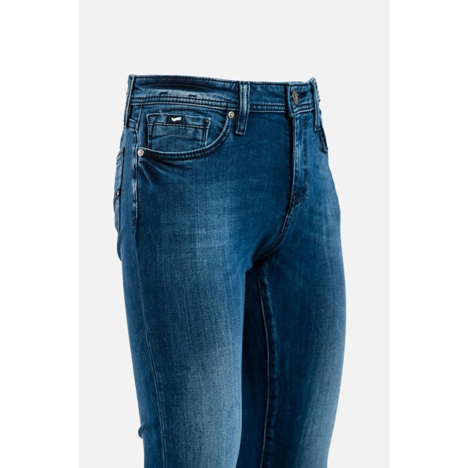 Blue Cotton Slim Fit Jeans