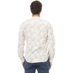 Cream Cotton Long Sleeve T-Shirt