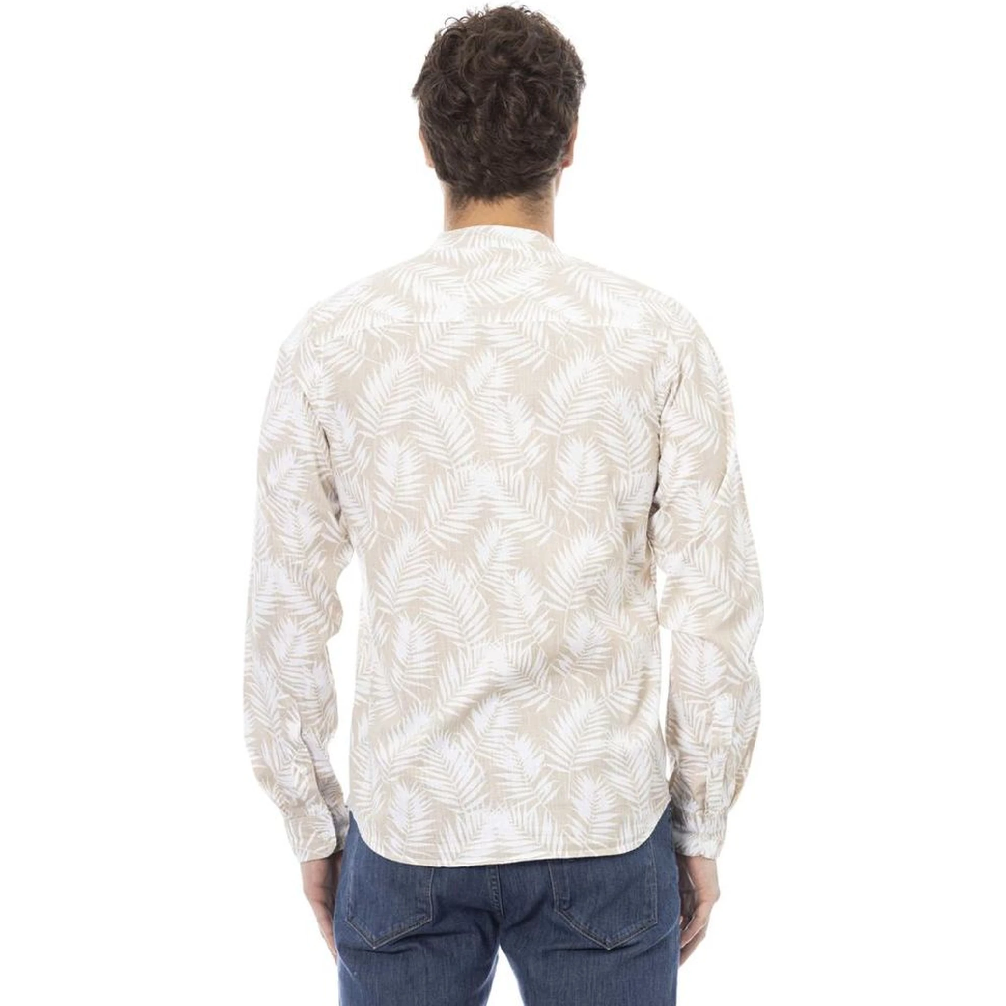 Cream Cotton Long Sleeve T-Shirt