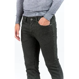 Green Cotton Skinny Jeans