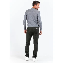 Green Cotton Skinny Jeans