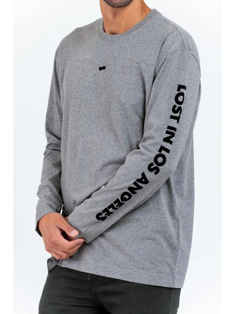Gray Cotton Long Sleeve T-Shirt alternative