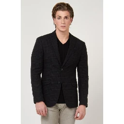 Black Polyester Blazer
