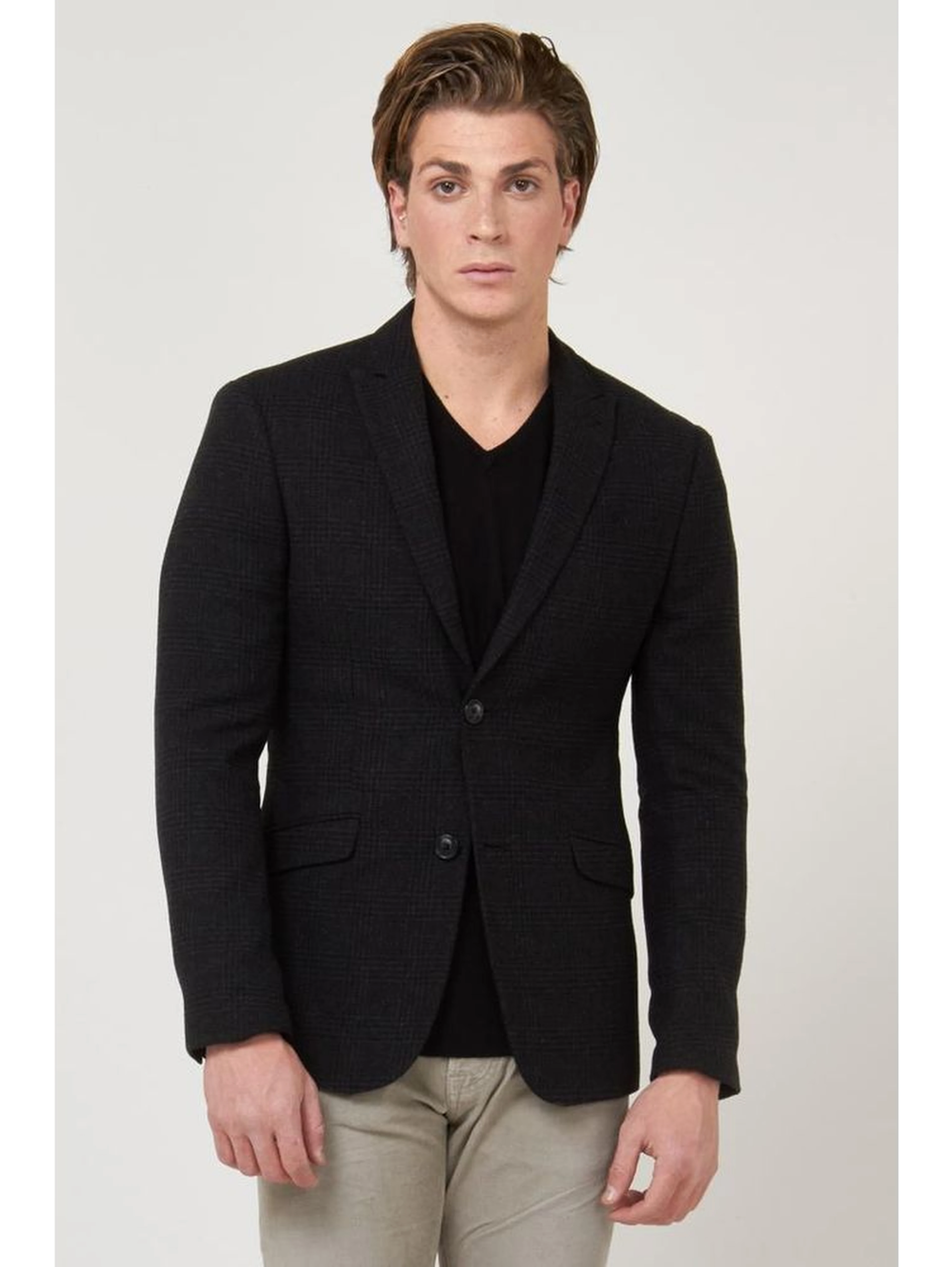 Black Polyester Blazer