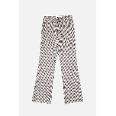 Black Polyester Casual Pants