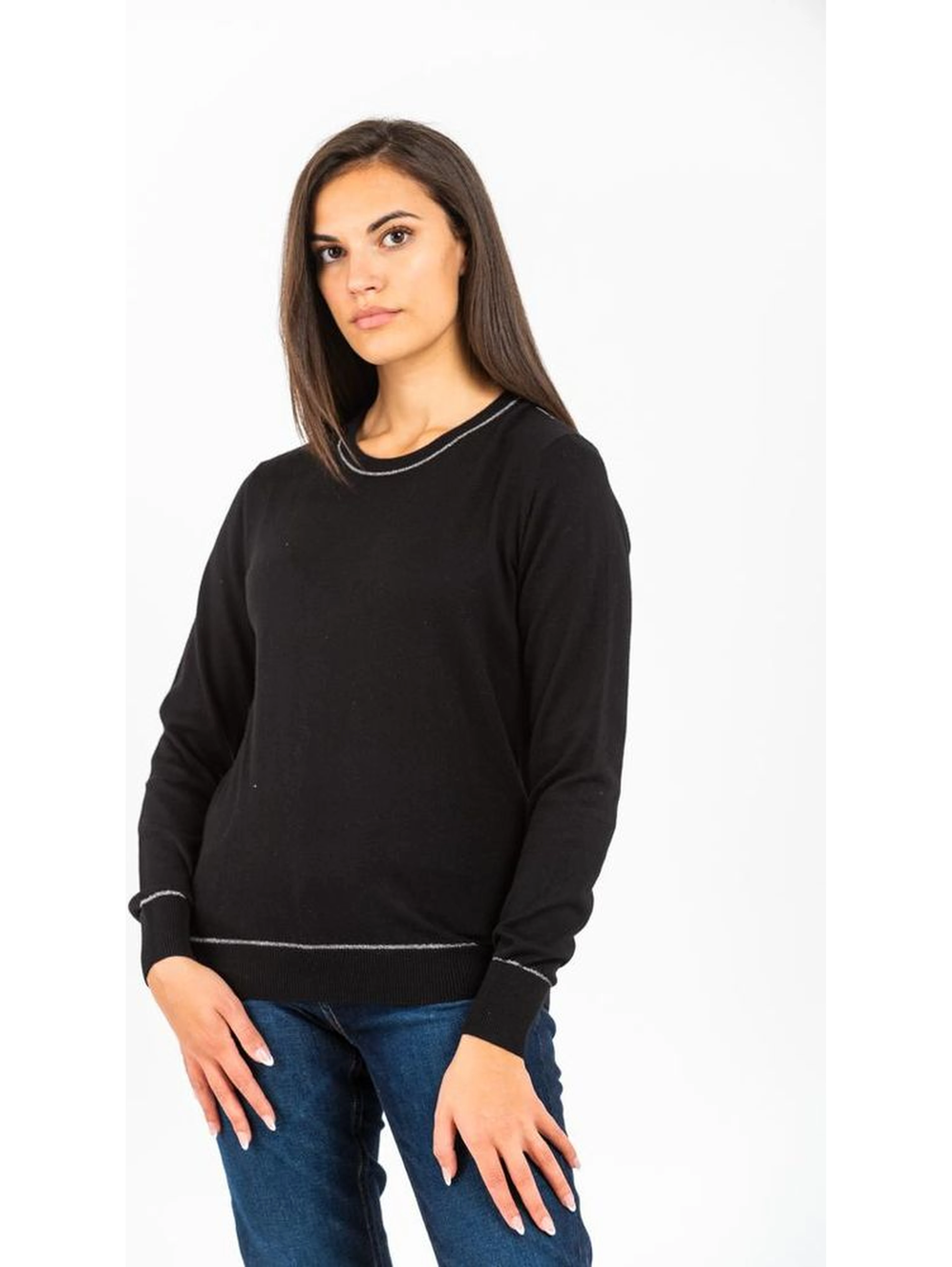 Black Cotton Sweatshirt