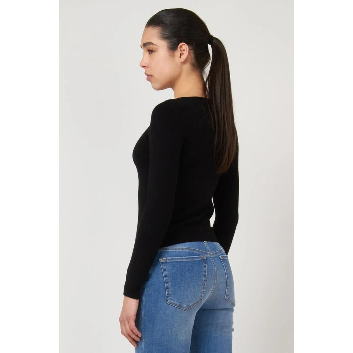 Black Viscose Sweatshirt