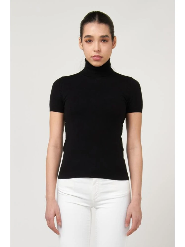 Black Viscose Turtleneck
