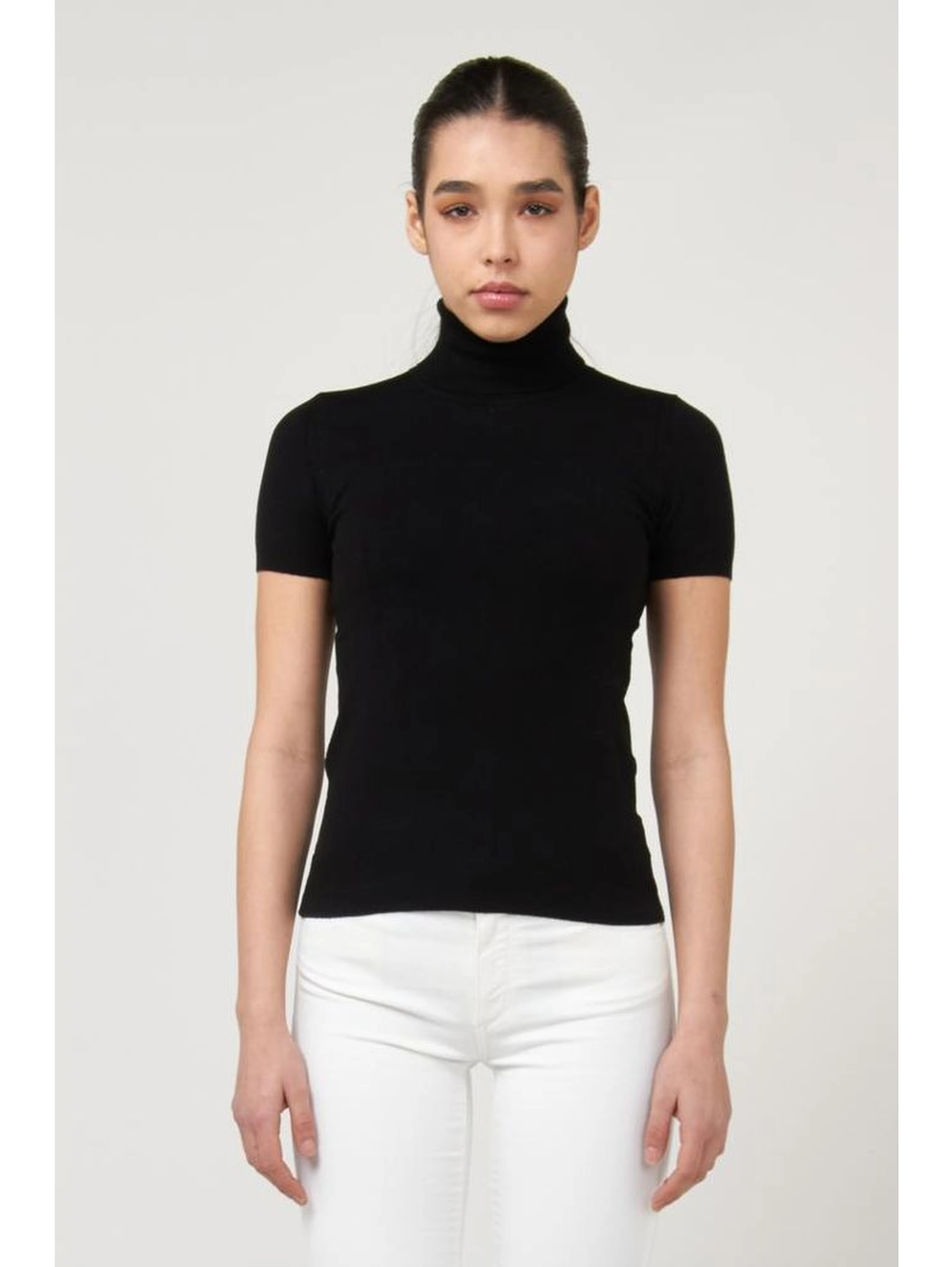 Black Viscose Turtleneck