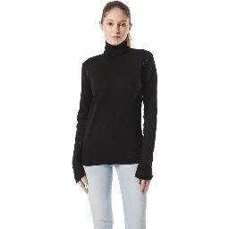 Black Cotton Turtleneck