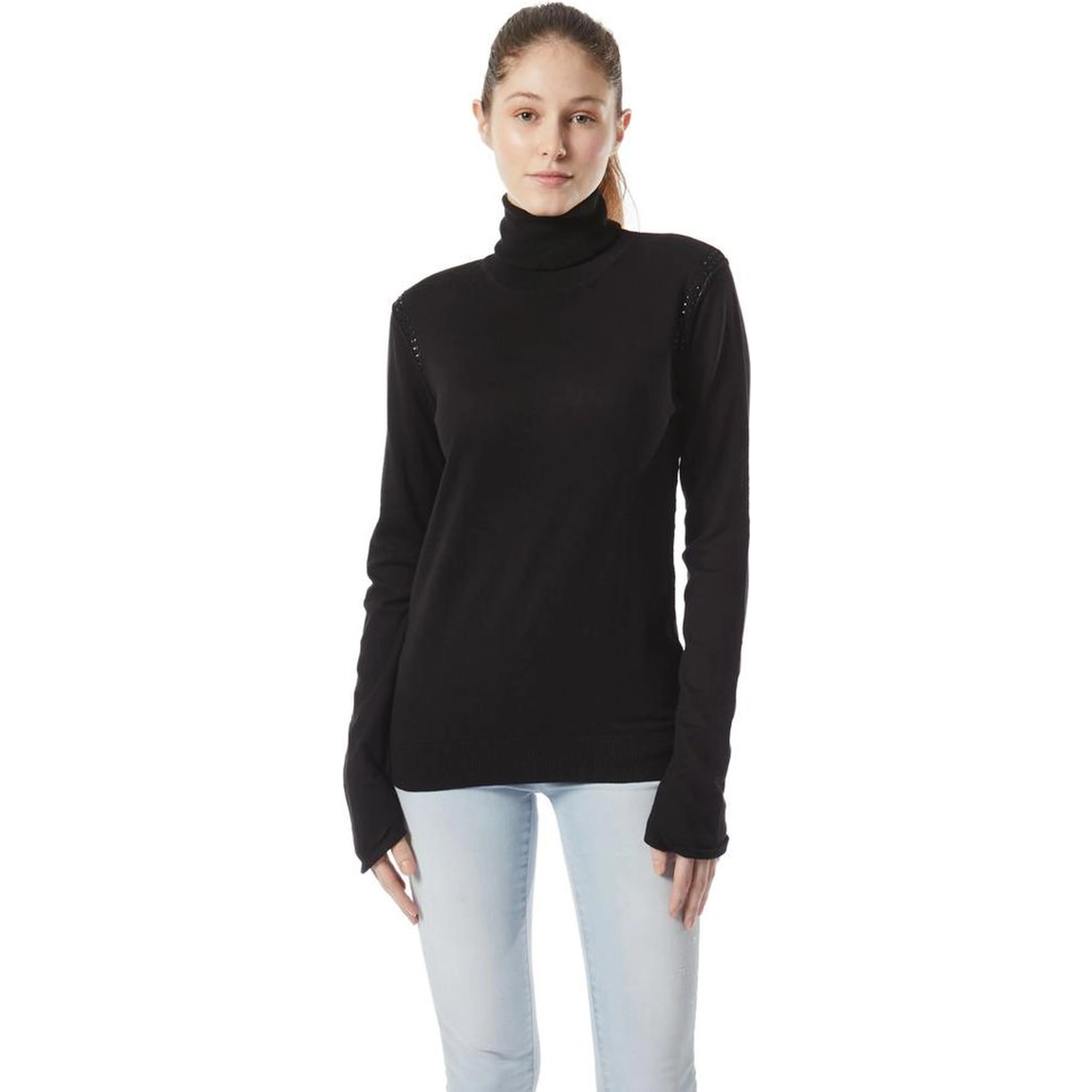 Black Cotton Turtleneck