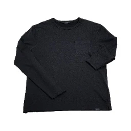 Black Cotton Long Sleeve T-Shirt