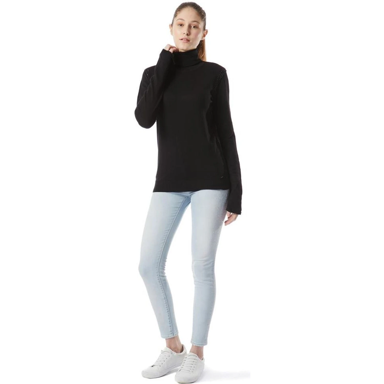 Black Cotton Turtleneck