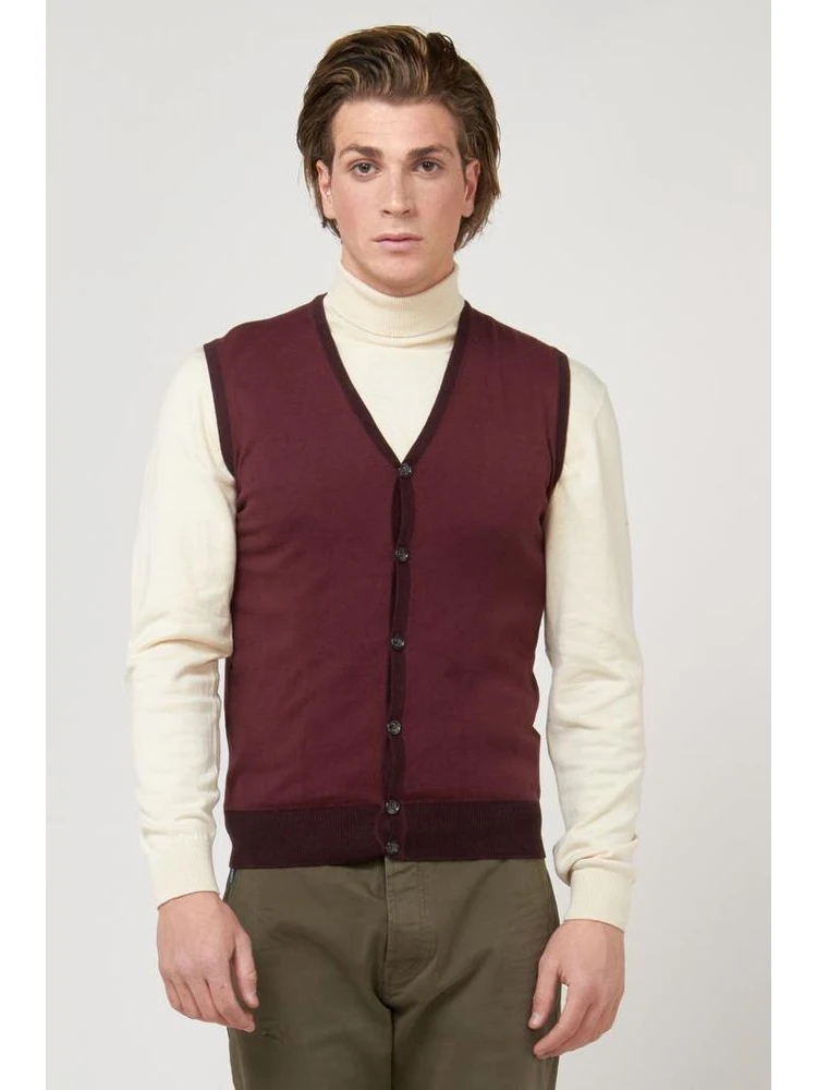 Bordeaux Cotton Waistcoat