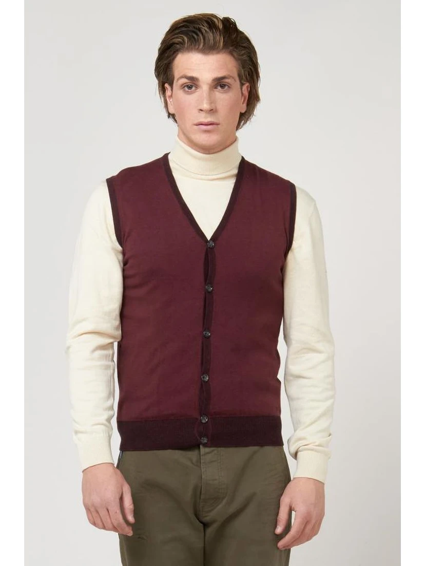 Bordeaux Cotton Waistcoat