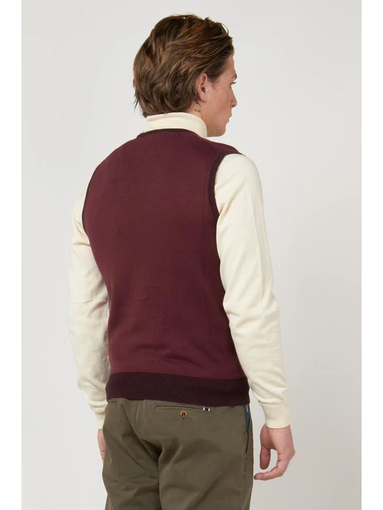 Bordeaux Cotton Waistcoat alternative