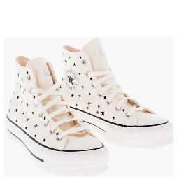 Black And White Canvas High Top Sneakers